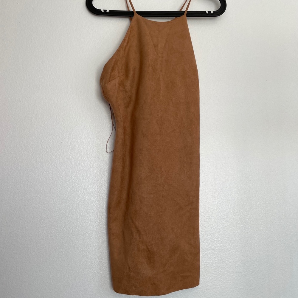 Tan suede dress